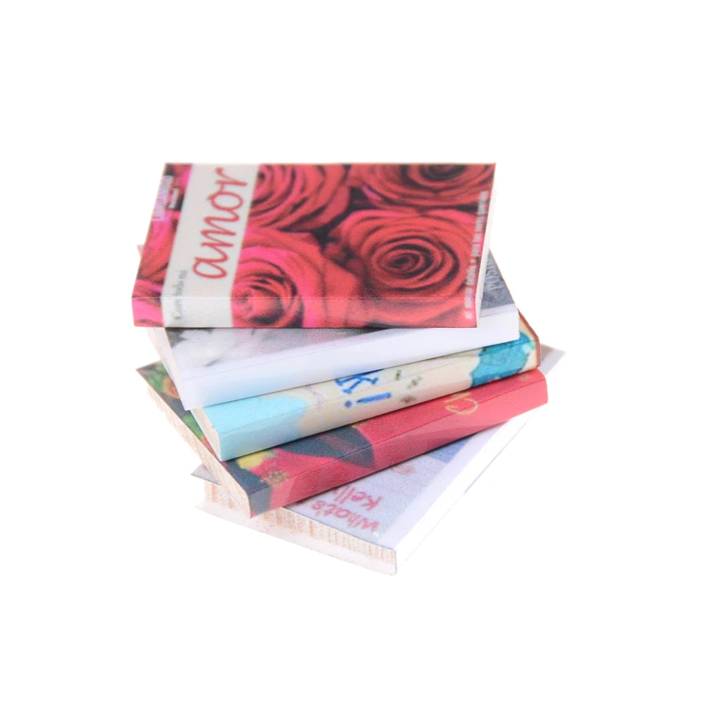 1/12 г. деревянный кукольный домик миниатюрные разноцветные книги Лидер продаж |