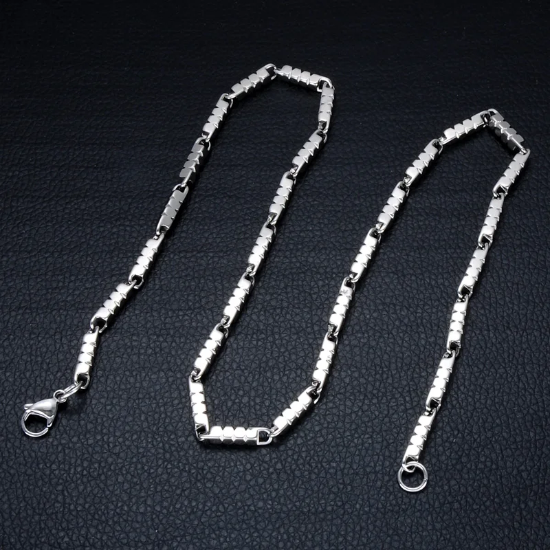 Хип Золото Цвет 55 см длина 4 мм ширина треугольник Абердин цепь ожерелья