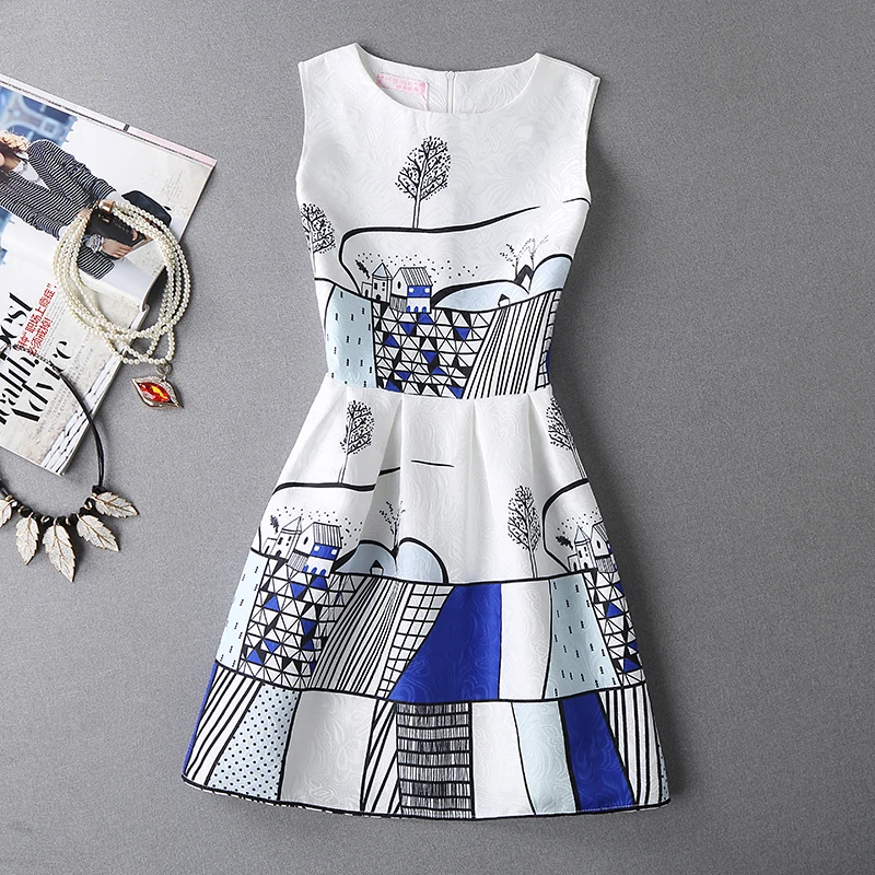 Модное женское платье модное повседневное летнее без рукавов элегантное с