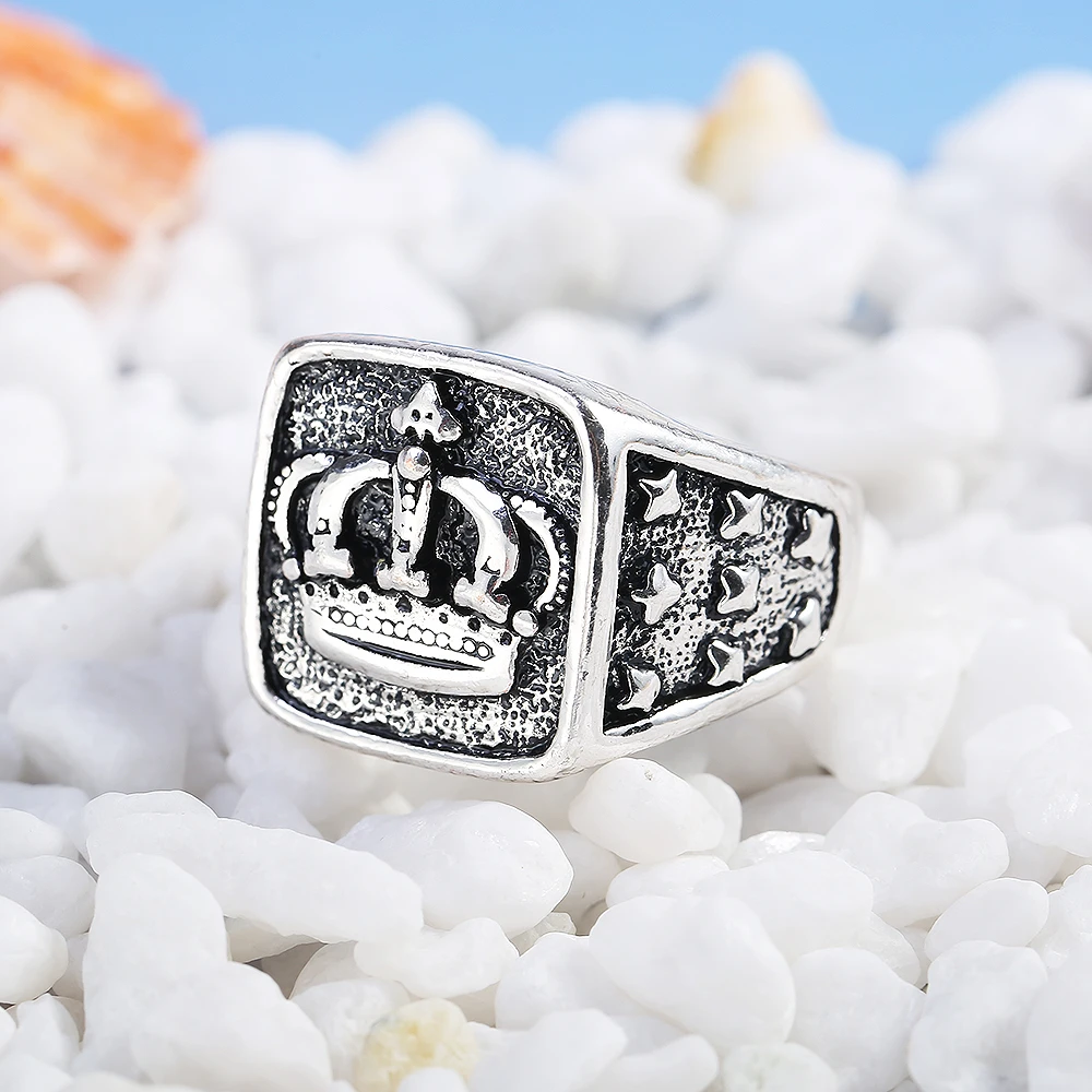 Новое поступление King Queen Корона перстень Винтаж Вырезка звезды панк для Для