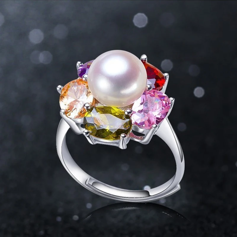 Ювелирные изделия из жемчуга WATTENS кольцо натурального красивые кольца с цветами