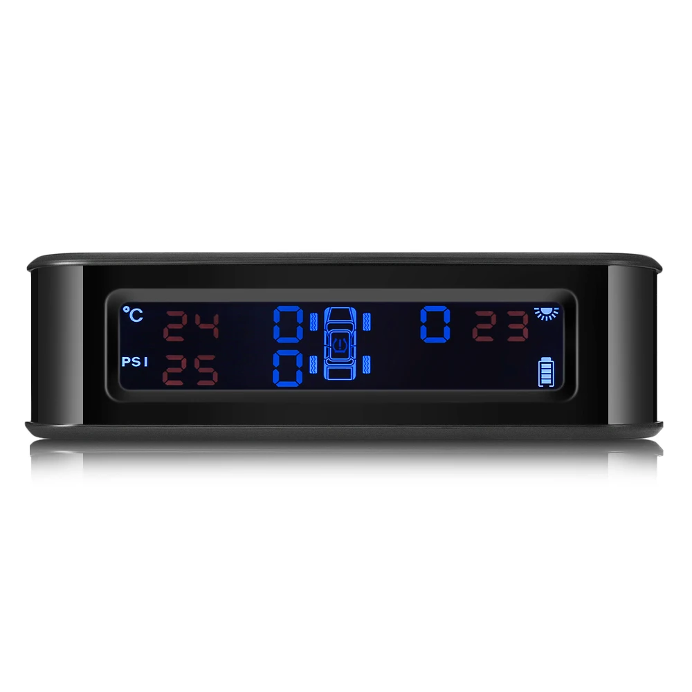 Автомобильная TPMS система контроля давления в шинах Солнечная энергия Голосовая