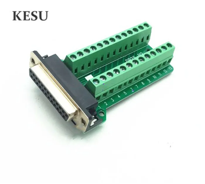 Высококачественный DB25 D SUB 25Pin 25 контактный штекер и Женский Разъем Клеммная