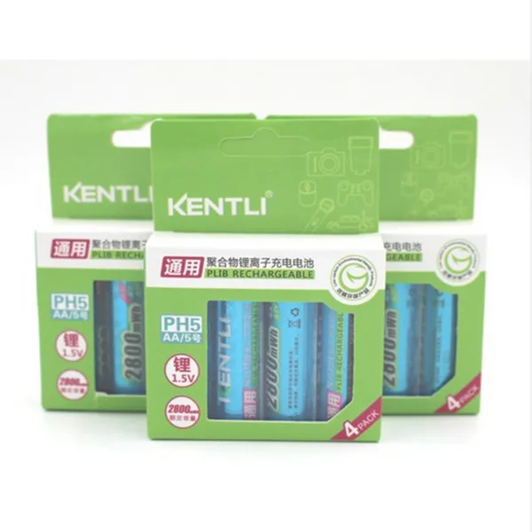 Сверхмощная литий-ионная полимерная аккумуляторная батарея AA 1 5 в 12 шт./лот для