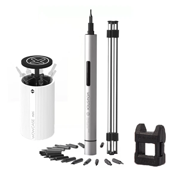 1P and Wowcase Wowstick 1P Pro мини Беспроводная электрическая Отвертка прецизионная аккумуляторная отвертка 18 шт. бит для смартфона Радиоуправляемый Дрон инструмент для ремонта - Цвет: 1P and Wowcase