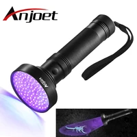 anjoet uv flashlight 100 led 395 nm uv detector light for dog cat urine pet stains bed bugs scorpions machinery leaks inspection