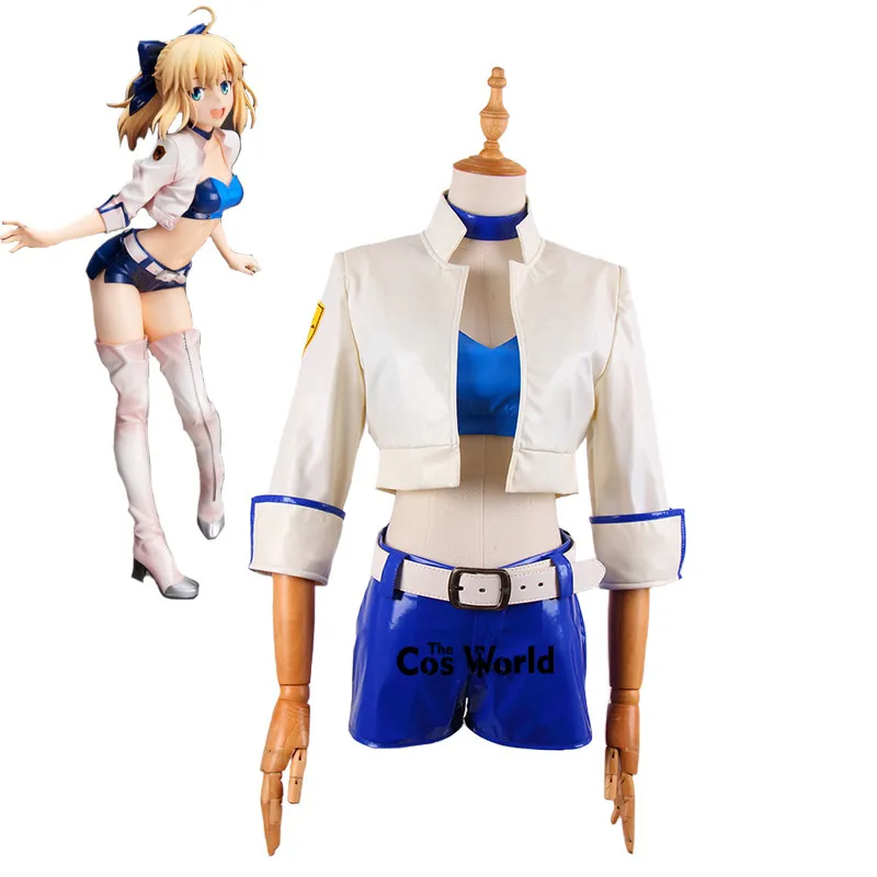Костюм Fate Stay Night большой заказ Saber Racing куртка пальто шорты Униформа наряд аниме
