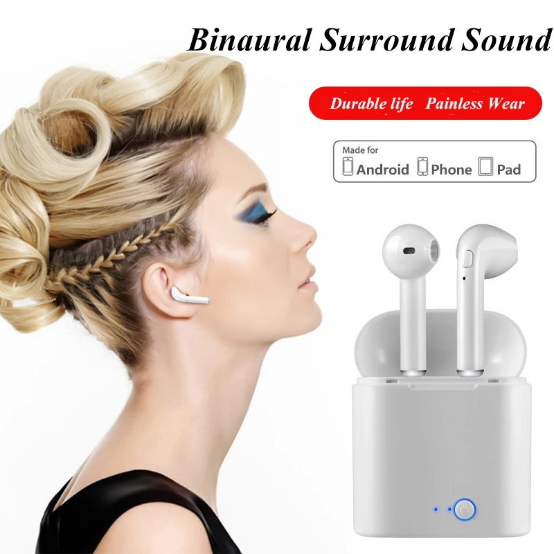 I7s TWS Bluetooth 5 0 наушники стерео беспроводные HIFI Звук спортивные гарнитура для