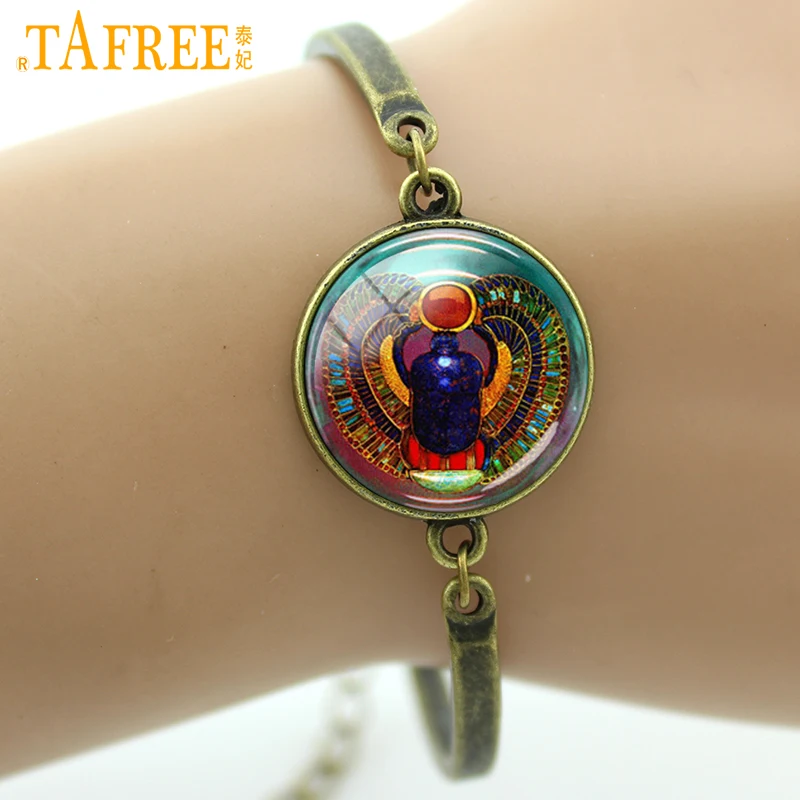 Браслеты TAFREE Egytian Black Scarab фантазийное существо стимпанк простые браслеты для
