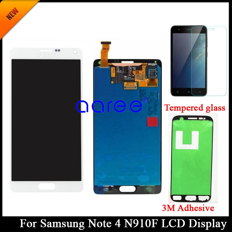 100% протестированный ЖК-дисплей Super AMOLED для SAMSUNG Note 4 N910F, ЖК-экран для Samsung Note 4 N910A, сенсорный дигитайзер в сборе