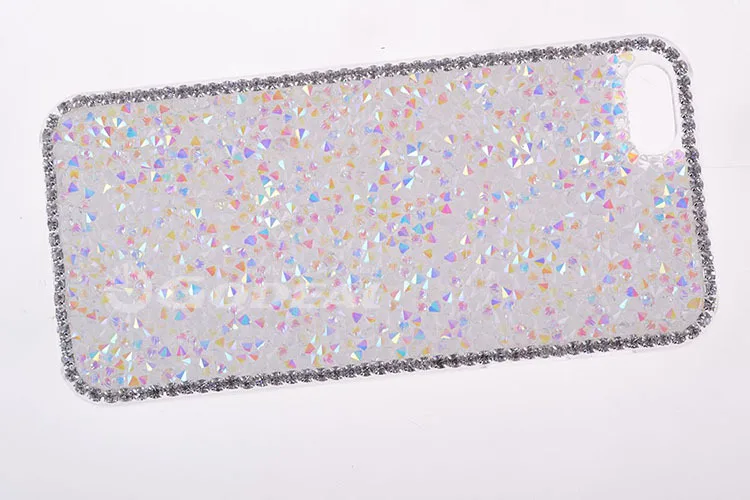 100pcs/lot Free Shipping Clear Sparkling Diamond Bling Rhinestone Crystal Hard Jelly Case Cover for iPhone 5 5S |