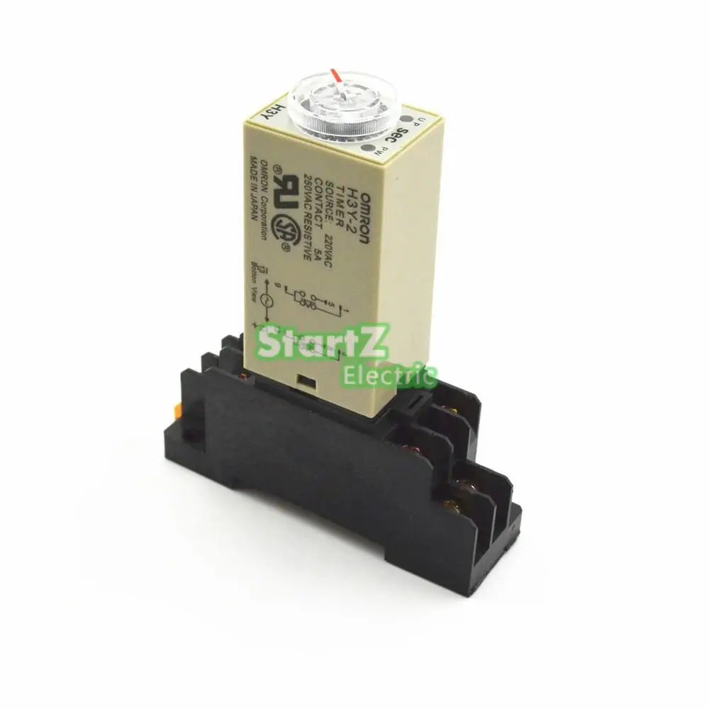 

10Pcs H3Y-2 AC 110V Delay Timer Time Relay 0 - 1S with Base