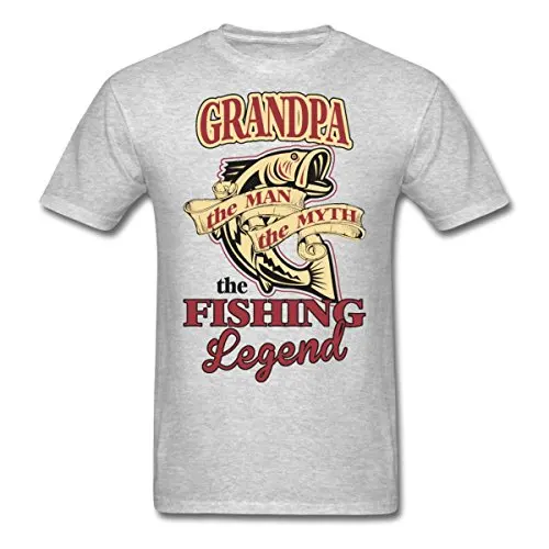 

Grandpa Fishinger Legend Father's Day Men's T-Shirt 2018 New Men T Shirt Top Tee Design Short Sleeve Tee Shirt Top Tees