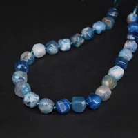 15 5strand blue cherry blossom agates faceted nugget loose beadsnatural sakura stone gems pendants for jewelry making