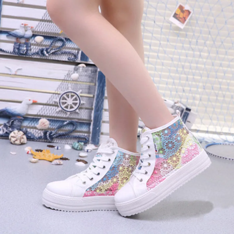 Женская обувь модная летняя повседневная женская с вырезами парусиновая дышащая