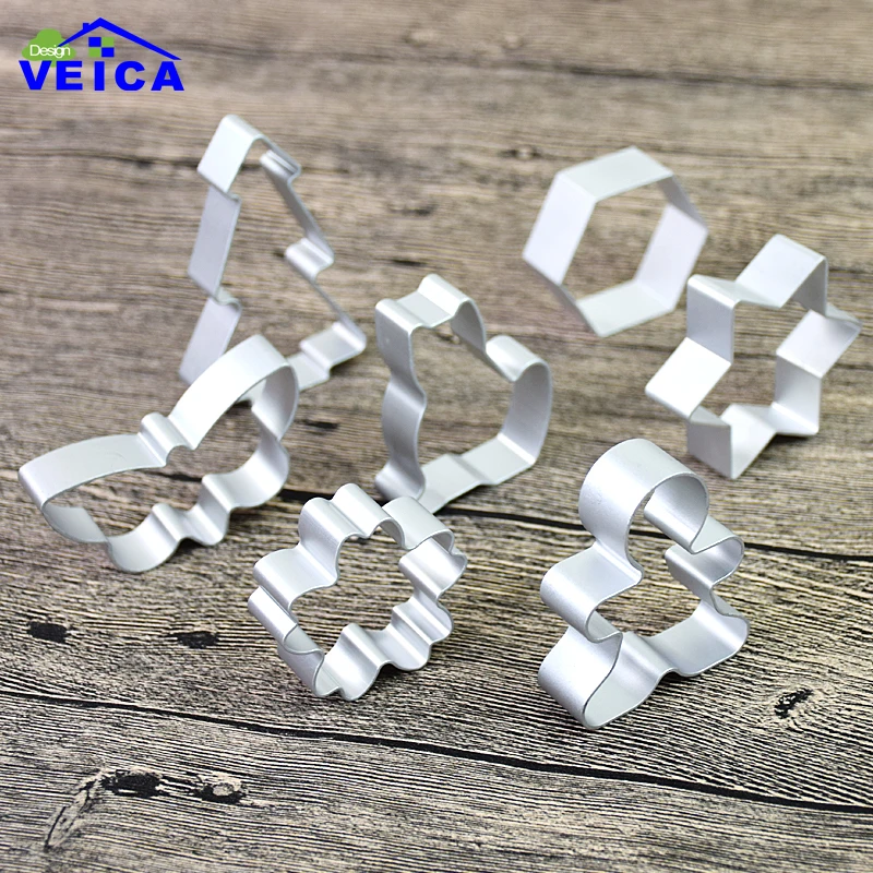 Рождественская алюминиевая форма для печенья 7 шт./лот помадки сделай сам резаки