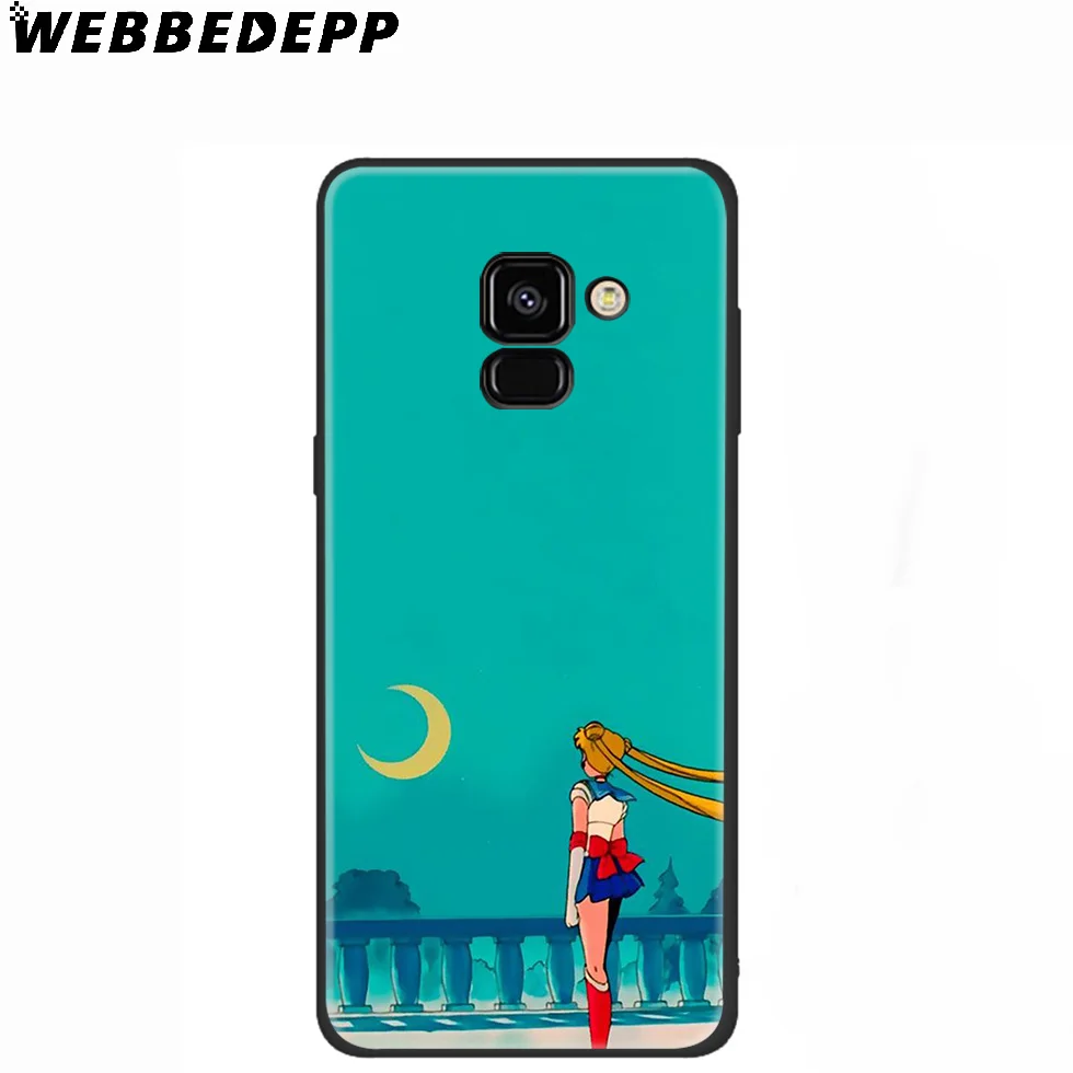 WEBBEDEPP Сейлор Мун Аниме силиконовый чехол для Samsung Galaxy A3 A5 A6 A7 A8 A9 A10 A20 A30 A40 A50 A70 M10 M20