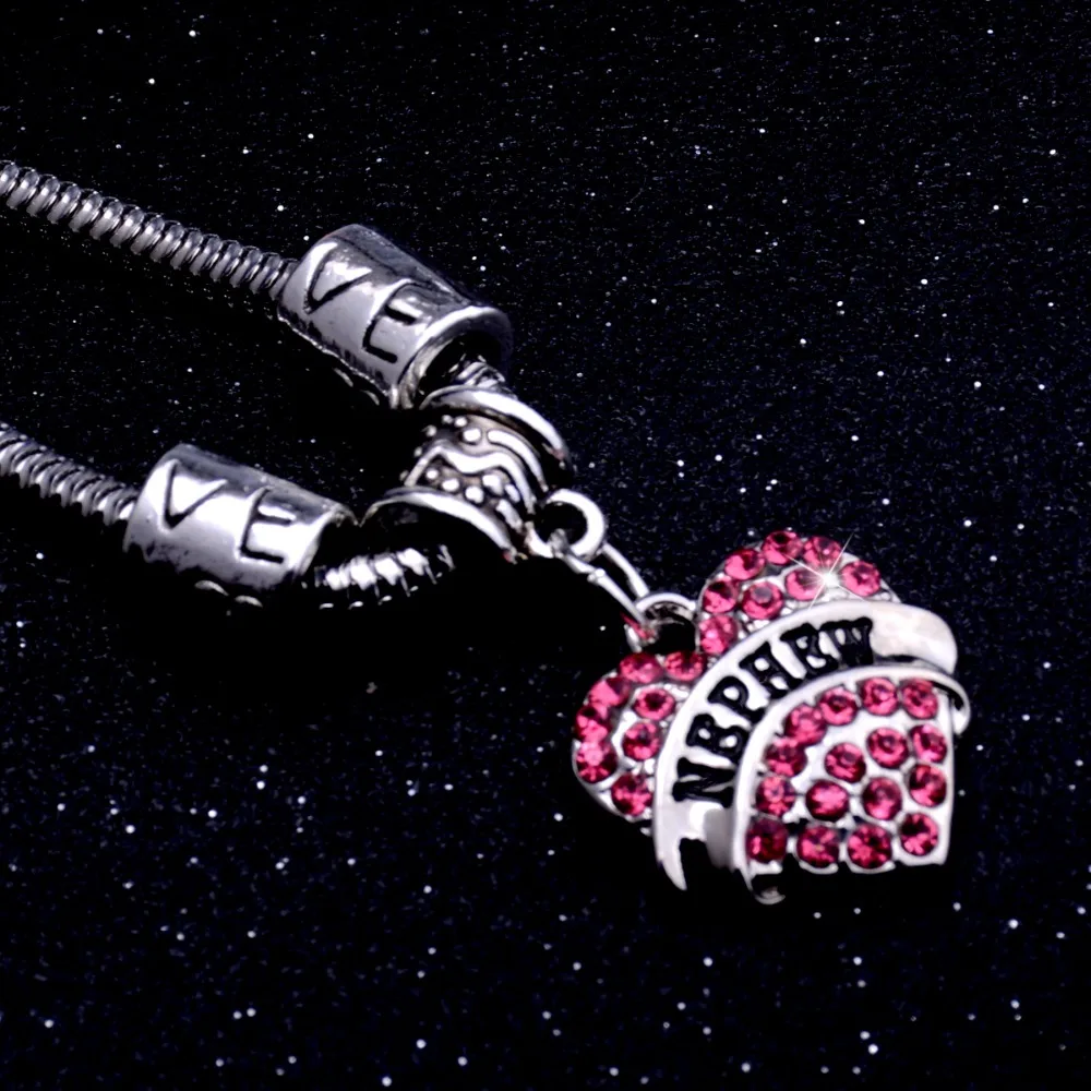 12 шт./лот семейный ансамбль сердце розовый кристалл любовь кролик браслет