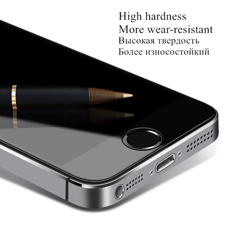 RONICAN 2.5D прозрачное закаленное стекло с покрытием для iPhone 5 5s 5c SE Взрывозащищенная