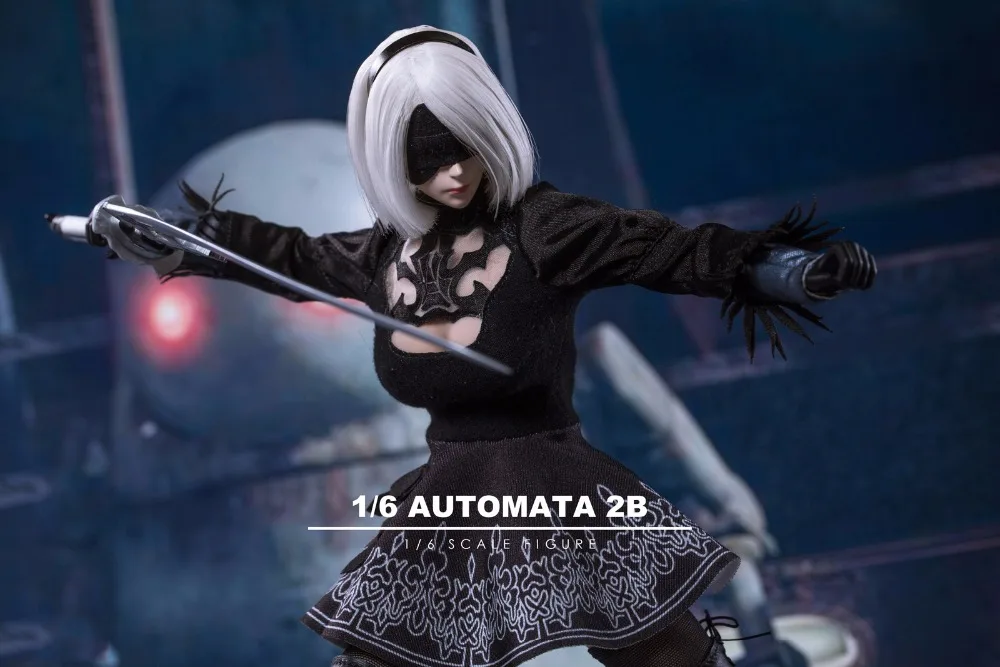 PS4 игра 1/6 НИР: автоматы 2B YoRHa № 2 Тип B Девушка глава лепить с проушиной одежда с рисунком маски постельного белья без фигуры