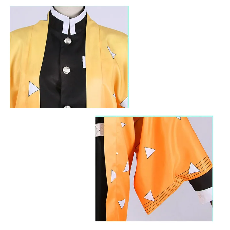 Zhomecos аниме Demon Slayer Kimetsu No Yaiba Косплей Костюм Kamado Nezuko Agatsuma Zenitsu Tomioka Giyuu Кимоно