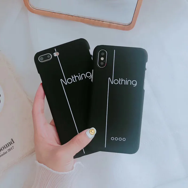 JIBAN модные чехлы для телефонов с надписью Nothing Line iphone 6 6s 6plus 7 8 жесткий матовый