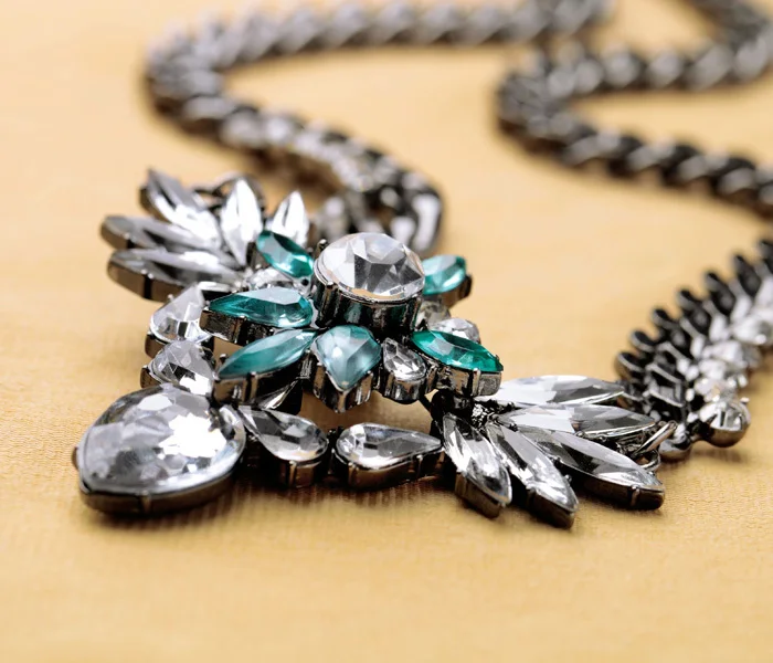 Женский серебряный кулон с кристаллами и цветком модный ювелирный аксессуар 2019|Ожерелья подвеской| |