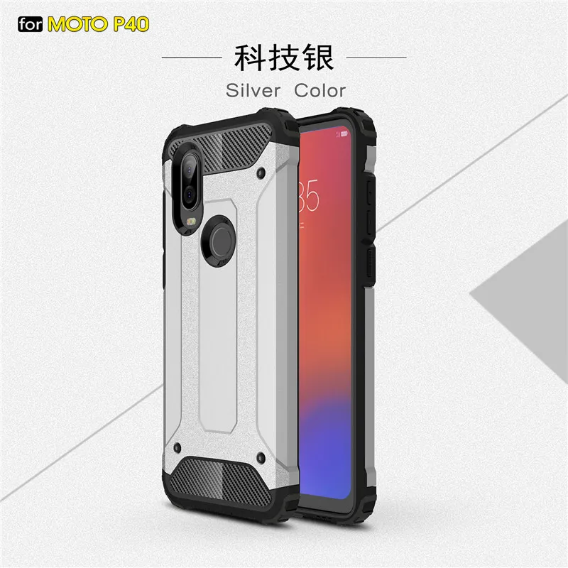 

Case For Moto P40 Cover Anti-knock Soft Silicone + Hard Plastic Back Case For Moto P40 One Funda For Motorola Moto P40 Fundas