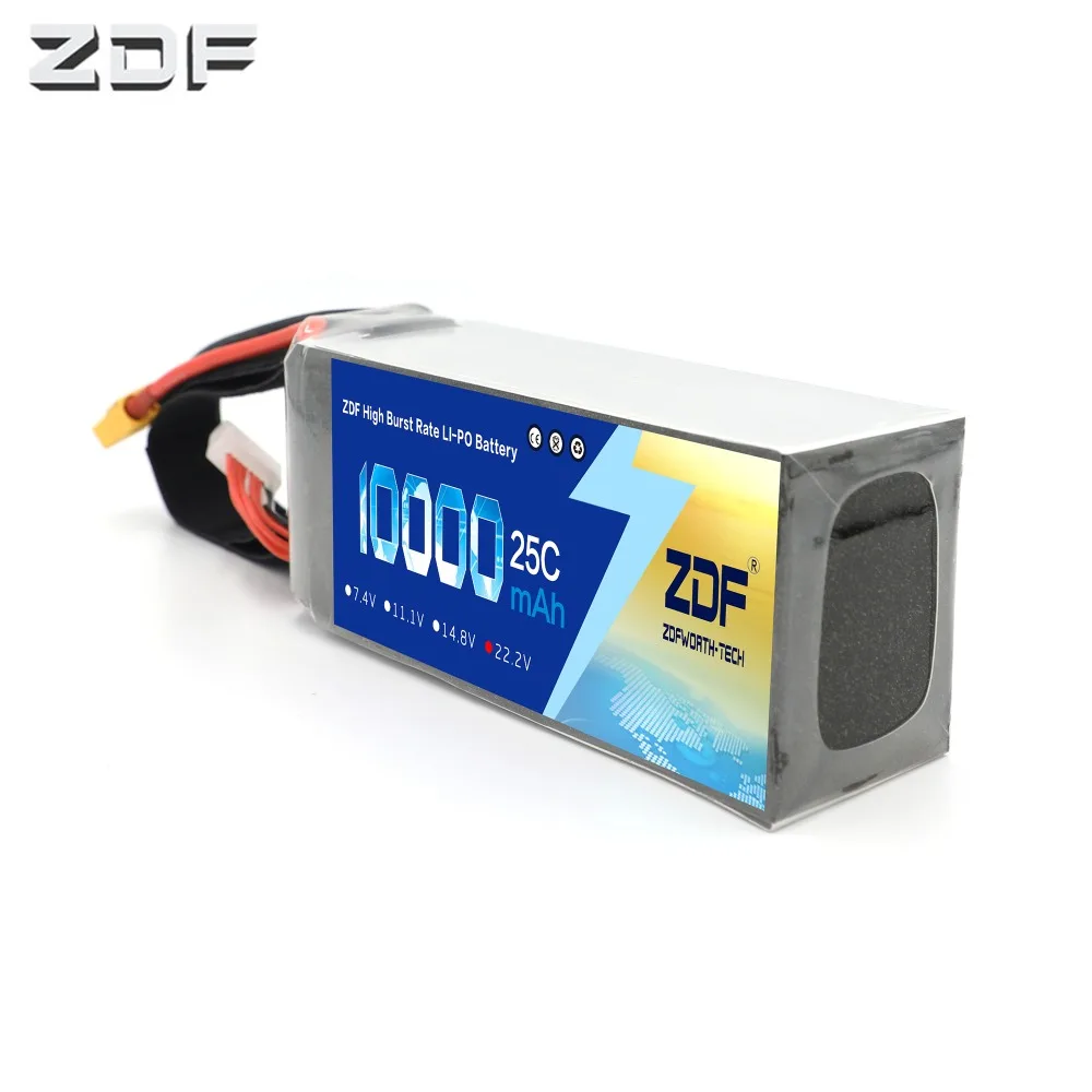 ZDF Lipo батарея 22 2 V 10000mAh 6S 25C 50C XT60 EC5 разъем для радиоуправляемого автомобиля