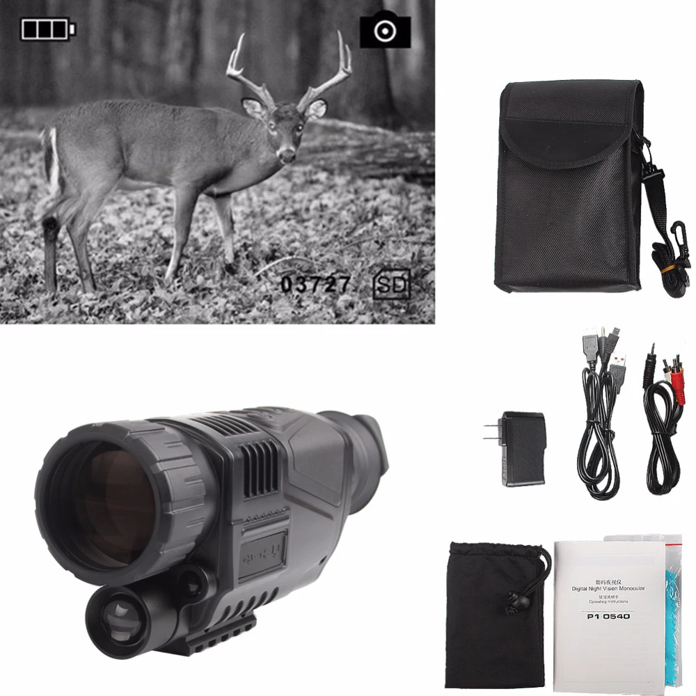 Цифровой Монокуляр IR с функцией ночного видения для кемпинга дикой природы