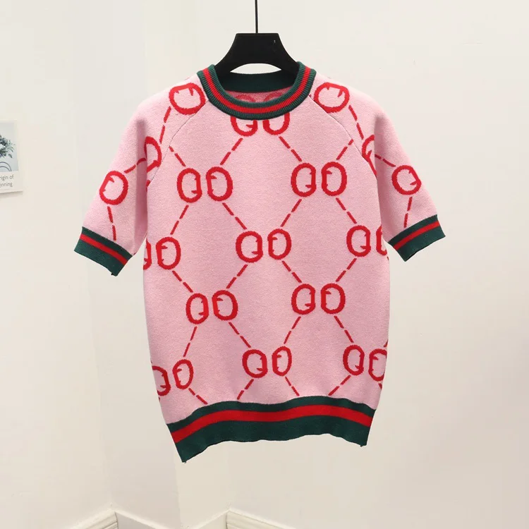 pink 2 Роскошный женский осенне-зимний свитер от известного бренда, Классический дизайнерский шерстяной женский свитер, модный дизайнерский свитер для женщин - Цвет: pink 2