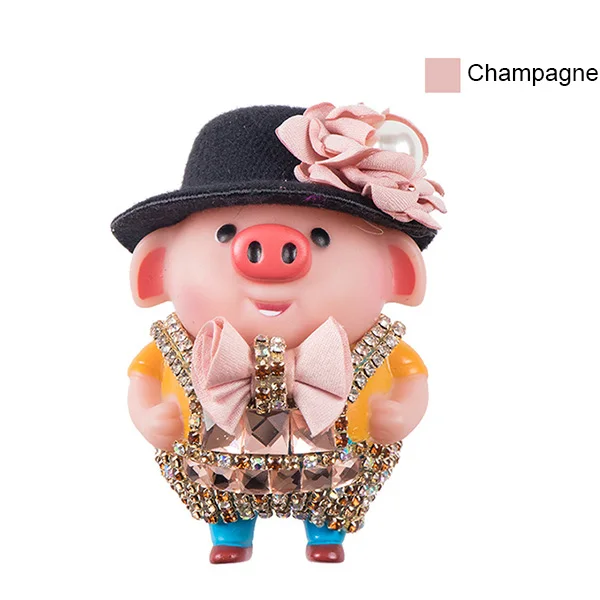 Champagne golden Ароматизатор для автомобиля, Ароматический диффузор, освежители воздуха для автомобиля, зажим для вентиляции, милый бриллиант, поросенок, автомобильный парфюм, автомобильный запах, аксессуары для автомобиля, Декор - Название цвета: Champagne golden