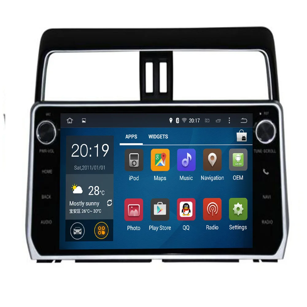 10 2 &quotAndroid Octa 8 Core 4G RAM 32G ROM автомобильный dvd-плеер для Toyota Prado 120 150 2018 автомобильное