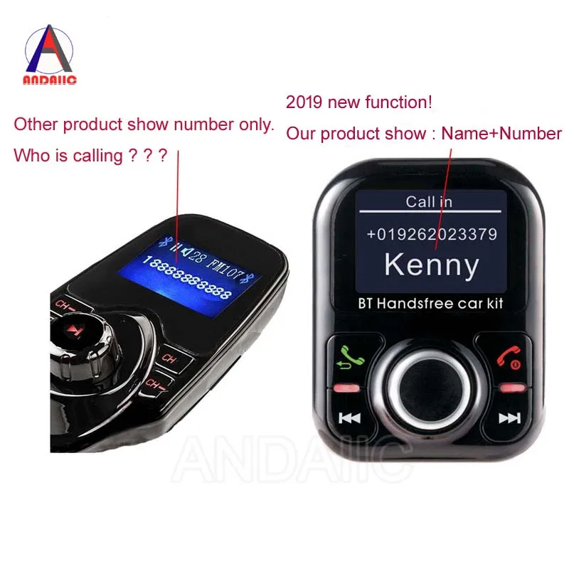 MP3 Автомобильный плеер Bluetooth автомобильный комплект громкой связи fm-передатчик 2A USB Мобильный телефон Быстрая зарядка