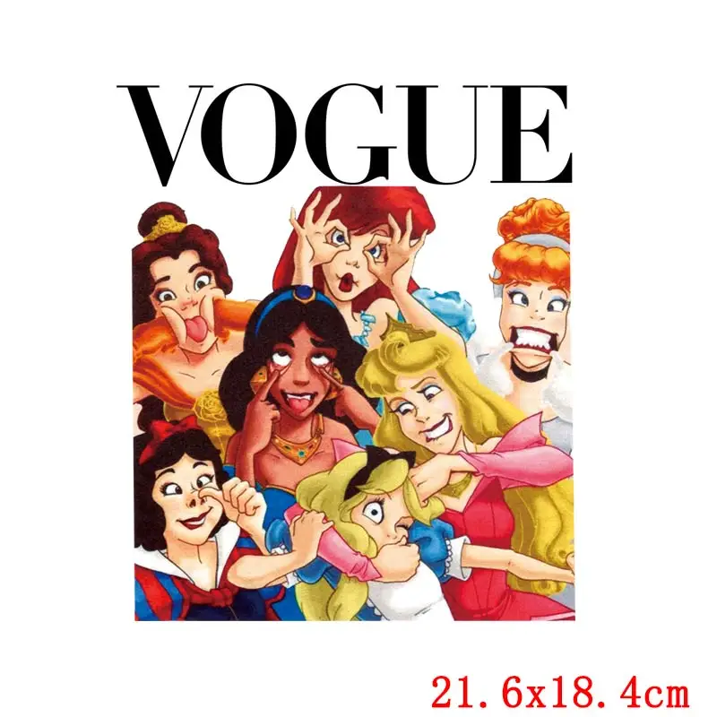 Prajna DIY VOGUE термонаклейки на одежду с принтом утюга на переводе для одежды забавная принцесса девушка аппликация с горячим нанесением F