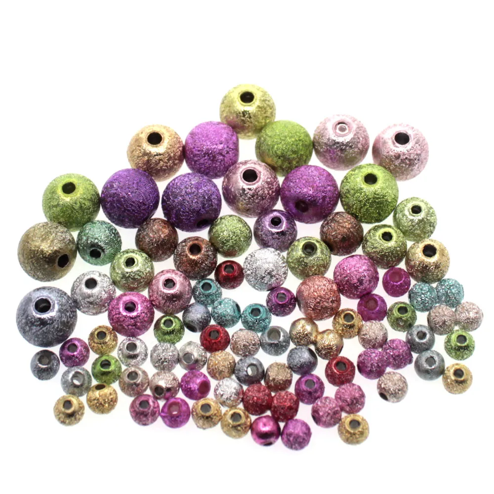 Акриловые бусины разделители TEVIDA Q99 круглые для сережек ожерелий браслетов