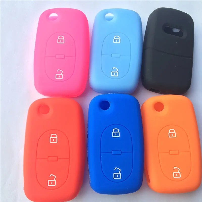 Оптовая продажа силиконовый чехол для автомобильного ключа Audi A2 A3 A4 A6 A8 TT 2 кнопки