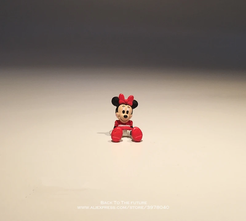 Дисней Микки Маус Минни сидя 2 см фигурка осанки аниме украшение Коллекция
