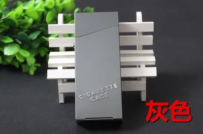without lighter Металлическая Женская тонкая сигарета чехол ветрозащитная электронная сигарета зажигалка с перезаряжаемой USB зажигалкой DH7710 - Цвет: without lighter