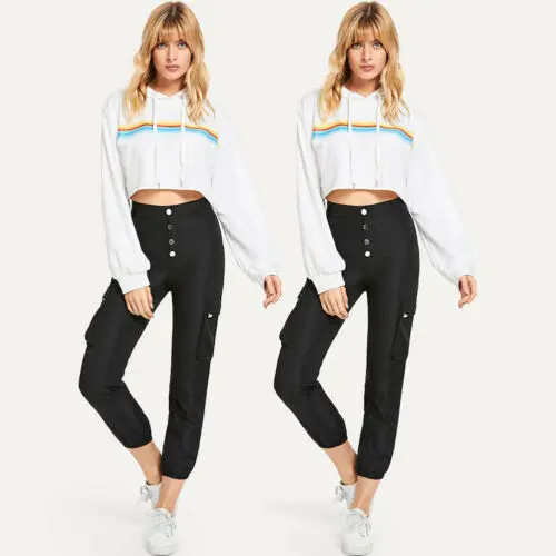 Женские повседневные спортивные штаны на пуговицах в стиле сафари удобные