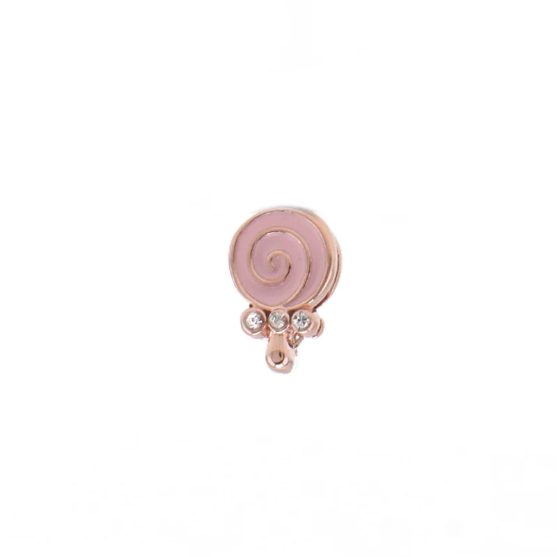 Rose Gold lollipop SANSHOOR Новое поступление YUMMY кекс мороженое леденец и Арбуз для маленького размера подходит 8 мм широкий сетчатый браслет для детей - Окраска металла: Rose Gold lollipop