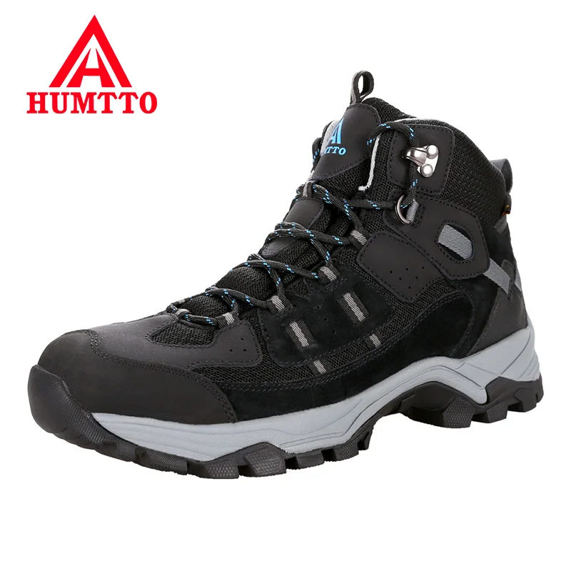 HUMTTO Brand Outdoor Hiking Shoes Professional Genuine Leather Trekking Mountain Sneakers Man Waterproof Boots Camping Men Shoes