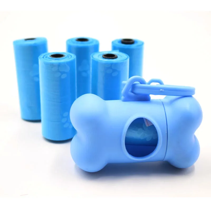 Портативный корма сумки с дозатором и поводок зажим 5 рулонов вакуумный