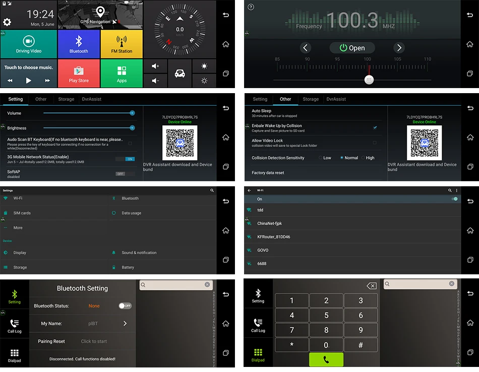 Keelead Автомобильные видеорегистраторы gps 4G 6,8" Android 5,1 Автомобильная камера wifi 1080P видео регистратор видеорегистратор парковки мониторинг