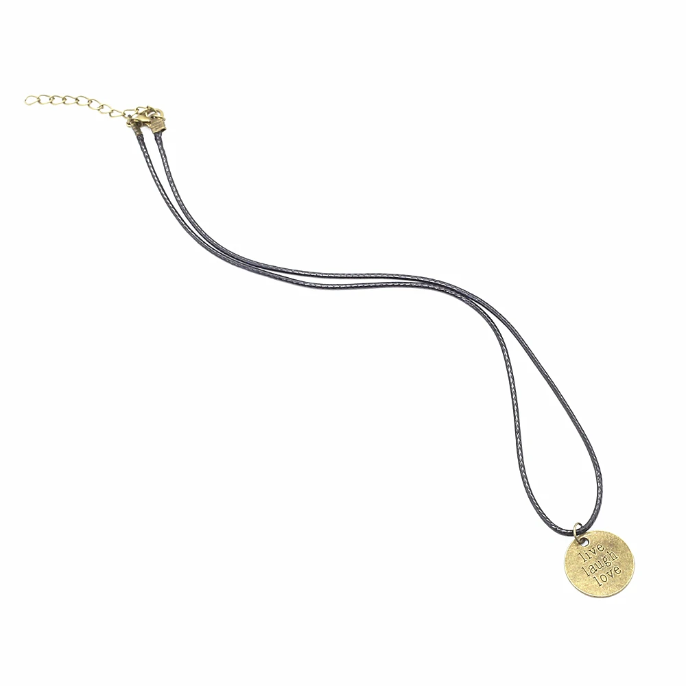 Новинка повседневная черная кожаная веревочная цепочка для мужчин и женщин