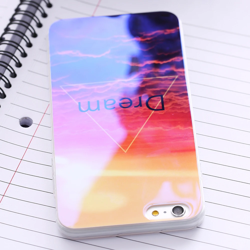 KISSCASE Soft TPU Blue Ray Case For iPhone 6 6s 7 8 Plus Cute Light Silicon Back Cover Ultra Thin 5 5s SE |