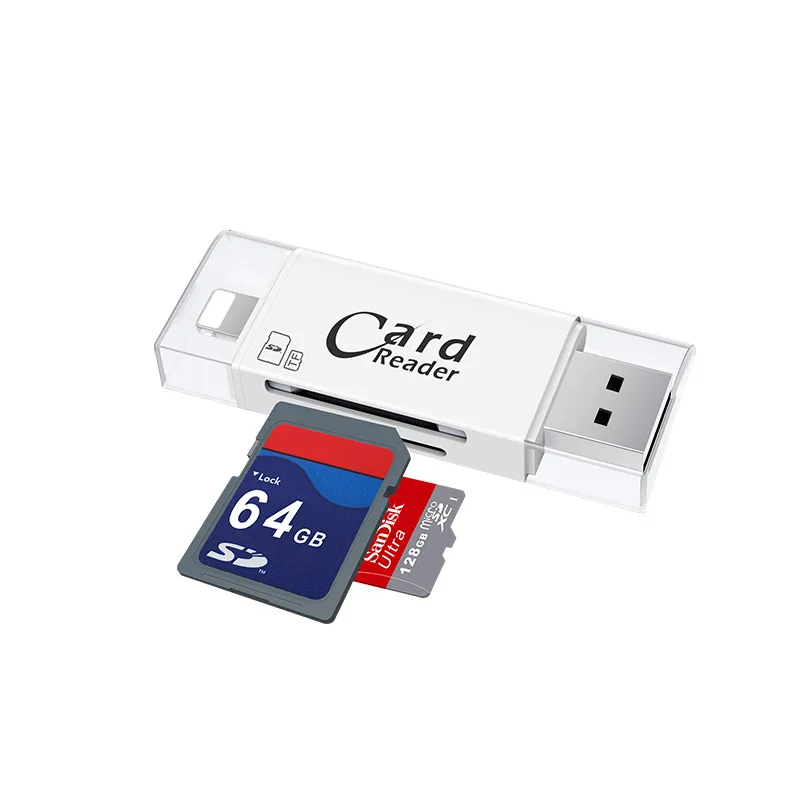 OTG кардридер Sago 3 в 1 высокоскоростной считыватель смарт карт USB2.0 /USB3.0 устройство