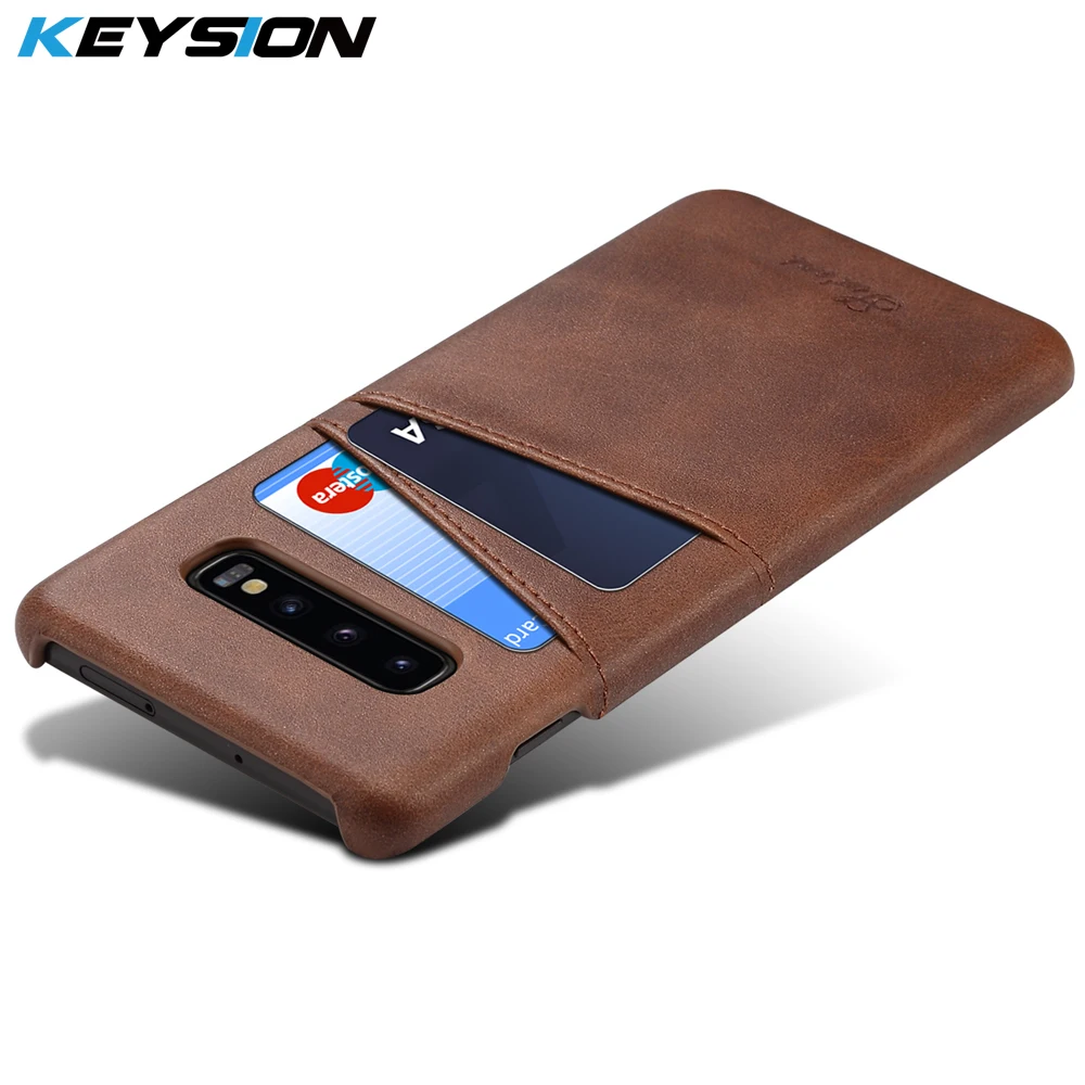 Чехол KEYSION для телефона Samsung Galaxy S10 Plus S9 кожаный роскошный винтажный кошелек с
