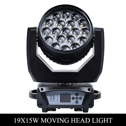ZOOM light 19X15W 19X15 Вт светодиодный фонарь с увеличением, с движущейся головкой, RGBW, с эффектом потертости, dmx512, Вечерние огни для студийное диджейское оборудование - Цвет: ZOOM light 19X15W