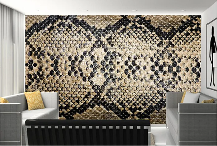 3D фрески на заказ обои с текстурой змеи для гостиной дивана телевизора стены